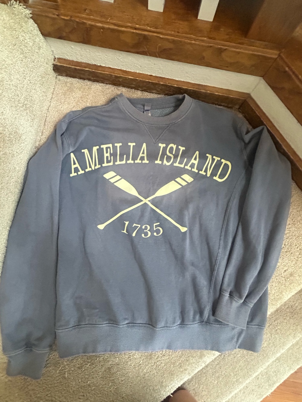 Ron Jon Navy Amelia Island Graphic Crew Sweatshirt